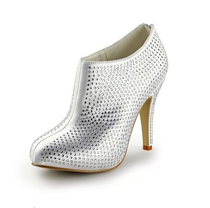 Beautiful Satin Stiletto Heel Ankle Boot Women s Shoes More Colors 00574988