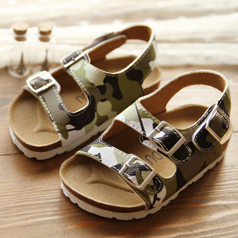children sandals cute camouflage sandal for boys leather kids shoes ...