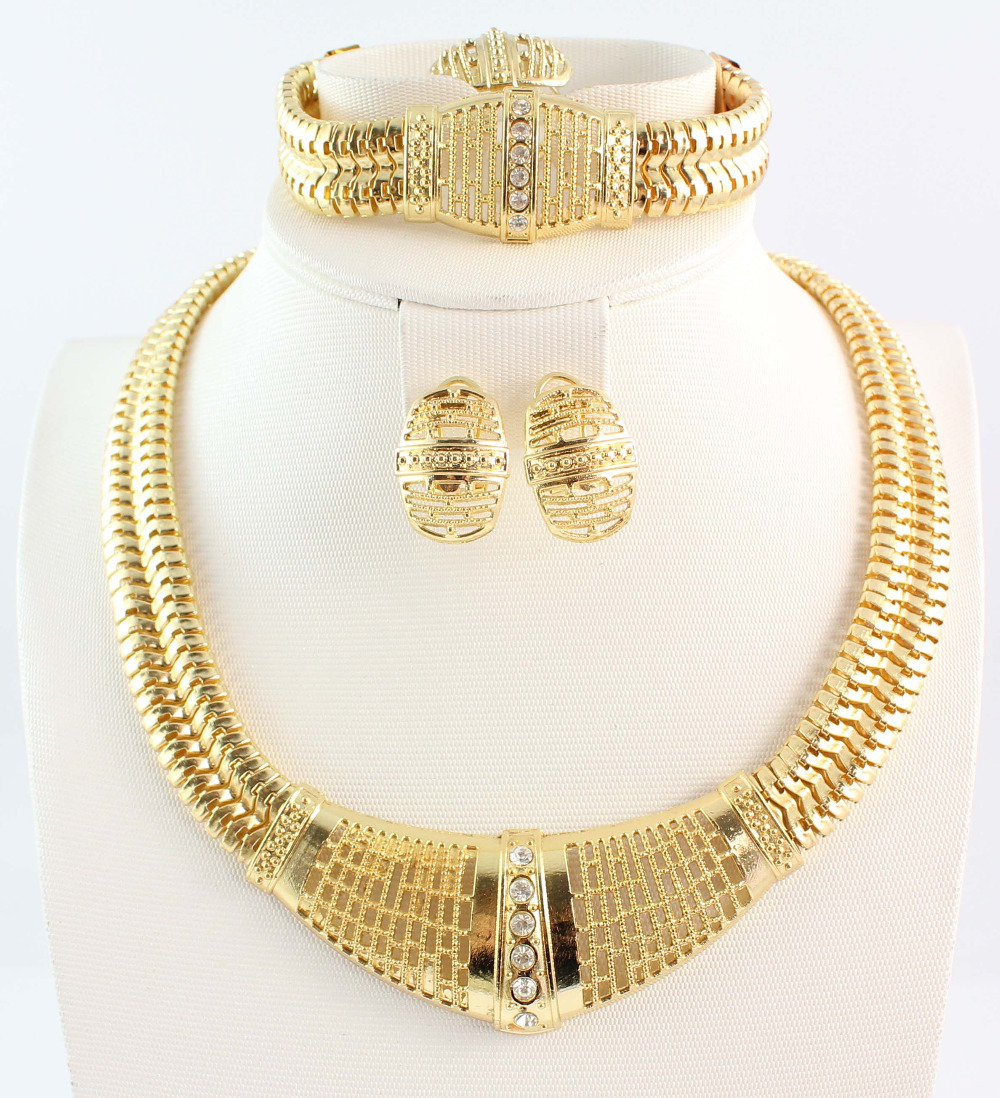 ... New Design Fashion Jewelry Australia Crystal Gold Plated Jewelry Set