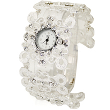 Newest Women Ladies Girls Luxury Jewelry Crystal Diamond Design Style Xmas Gift Business Semi-open Analog Quartz Wrist Watches