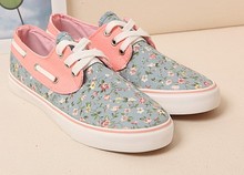 Womans casual shoes sneakers platform summer floral shoes canvas for women sports shoes Flats lace up