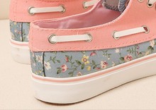 Womans casual shoes sneakers platform summer floral shoes canvas for women sports shoes Flats lace up
