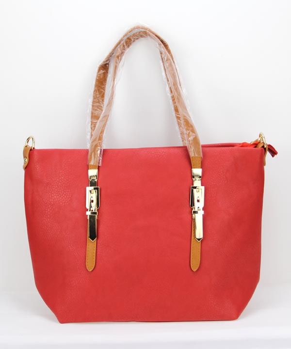 A114 red 2014 fashion lady leather bags handbag PU two function 4 different colors 43x28cm women