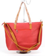 A114 red 2014 fashion lady leather bags handbag PU two function 4 different colors 43x28cm women