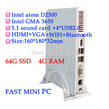 windows 7/XP /linux   HDMI+VGA+bluetooth+wifi thin client FAST MINI PC  intel atom d2500 dual core 1.86GHz