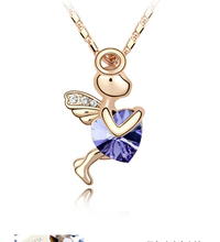 Free shipping Fashion and Retro Crystal Necklace-Eros cupid