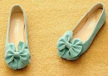 Free shipping Lady 2014 leopard head shoes new single bowknot shoes pointed flat flat heel women