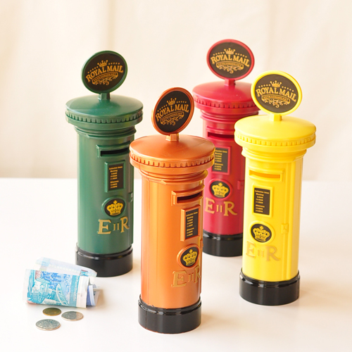 candy color pillar-box piggy bank large piggy bank cartoon  mail