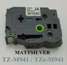3/4″ 18mm laminated tz tape tz941 black on mat silver tzm-941 tze 941 label tape for p touch