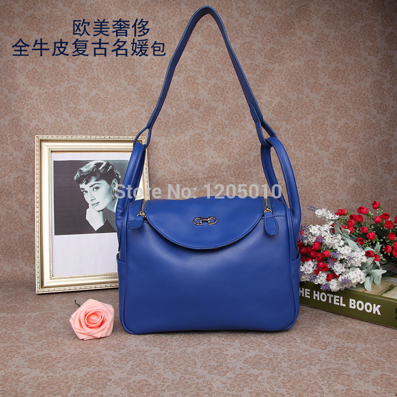 H 2014 fashion star women s cowhide handbag Calls bag hot selling