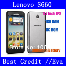 Original Lenovo S660 MTK6582 Quad Core 3G Smartphone 4.7″ IPS QHD Screen 8GB Rom Android 4.2 WCMDA Dual Sim GPS 8.0MP Camera/Eva