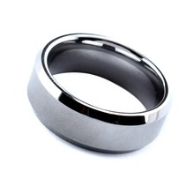 2014 Fashion Men Jewelry Tungsten Steel Rings High Polish Engagement Wedding Simple Style Smooth Surface Silver