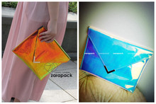 New Hologram Rainbow Envelope Clutch women handbag Purse Chain Shoulder Bag IT BAG