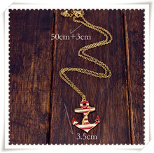 New fashion jewelry oil anchor pendant necklace good quality gift for women girl Wholesale N1394