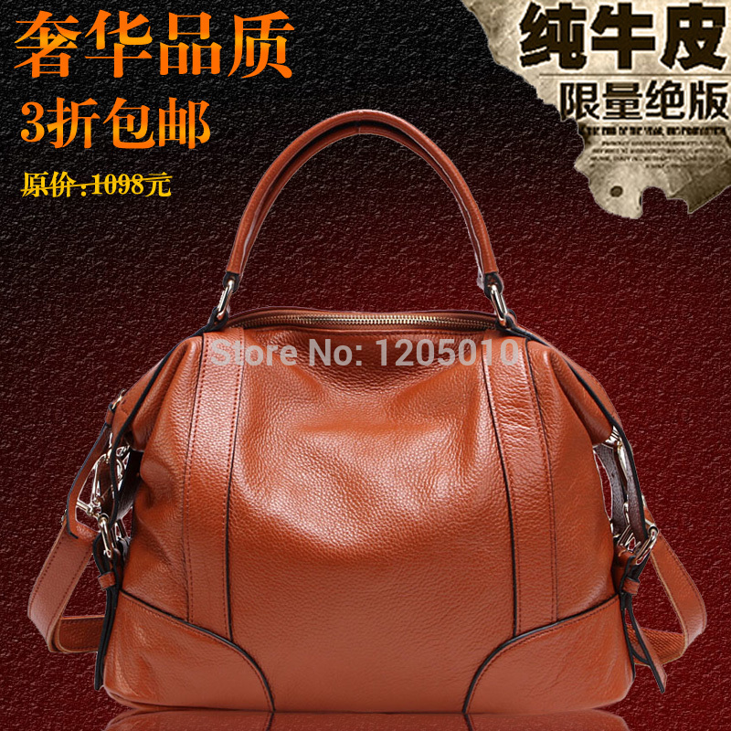 Genuine leather women s handbag 2014 fashion first layer of cowhide shoulder female bag handbag cross