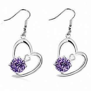 Crystal accessories zircon hearts and arrows dcrv drop earring earrings cupid g009