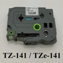 Compatible Brother P-touch TZ141, TZe141 label tapes, black on clear
