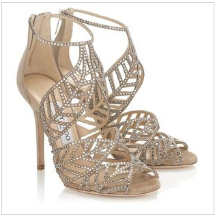 Hot Sale The same paragraph with the Stars hyun leather open toed high heels rhinestone sandals