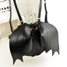three-dimensional loving personality tide lace shoulder bag black angel wings satchel handbags