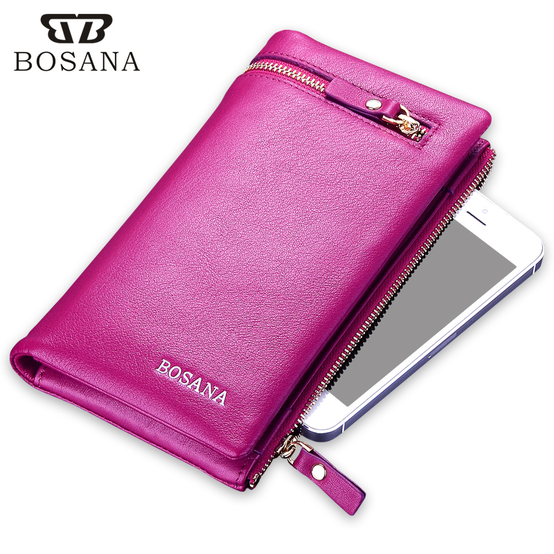 Hodginsii senna 2014 women s wallet long design genuine leather zipper clutch bag female mobile phone