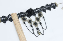 pendant necklace bead necklace Jewlery Accessories statement necklace 2014 Gothic sexy Lace Black Choker necklace 