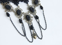 pendant necklace bead necklace Jewlery Accessories statement necklace 2014 Gothic sexy Lace Black Choker necklace 