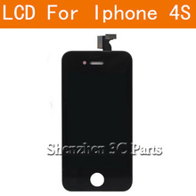 20pcs/lot Mobile Phone Parts For Iphone 4S LCD With Touch Screen Assembly Black White