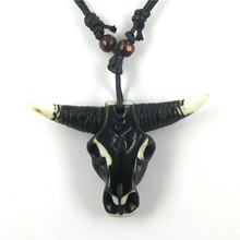 Tibetan Yak bone carving Animal totem pendant necklace Jewelry free shipping