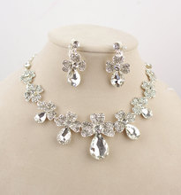 Bride alloy drop necklace jin pin chain wedding sets marriage accessories chain sets white