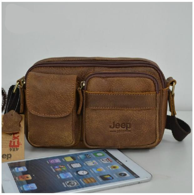 Brand Crazy Horse Genuine Leather Handbags Vintage Fashion Men Should