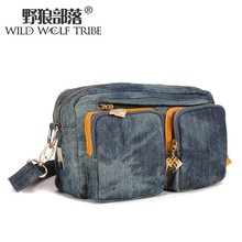 Wolf 2013 bag denim small tribal one shoulder cross-body vintage 5123