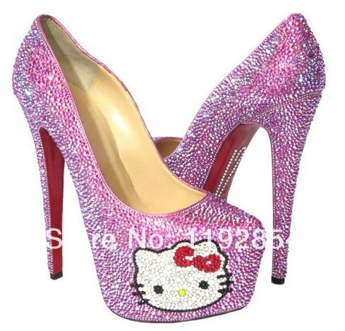 ... chaussures de mode bonjour kitty rose strass cristal chaussures de