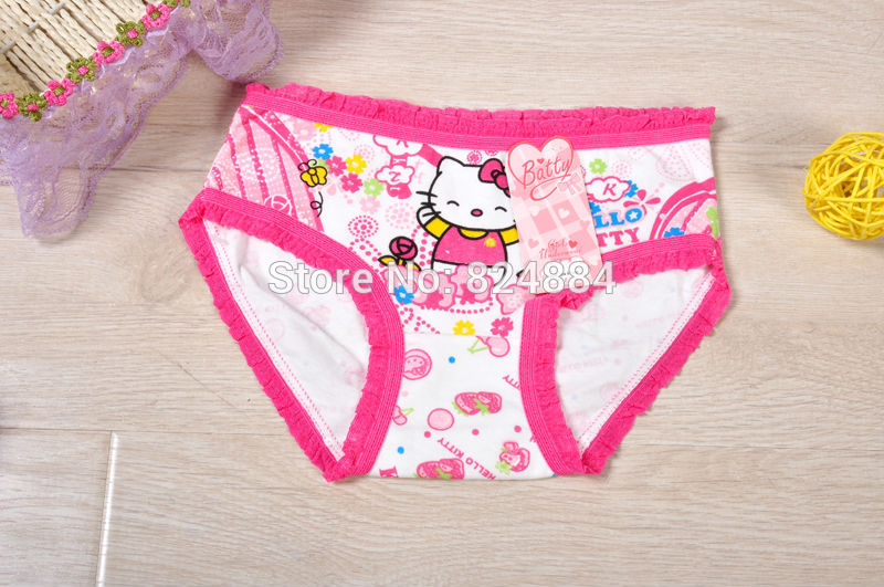 Купить 12pcs/lot дети брюки трусики Привет Китти детей трусы белье ...