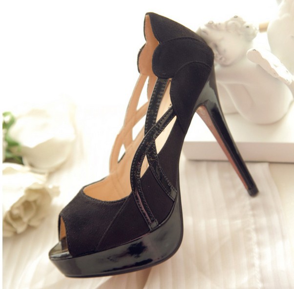 2014 women summer cross shoes stiletto platform open toe pumps sandals high heels 12cm