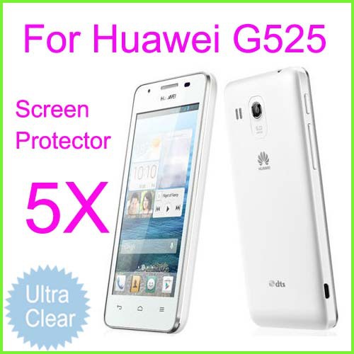 5pcs free shipping Huawei G525 screen protector ultra clear huawei ascend g525 LCD protective film phone