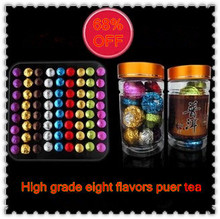 80g 8 Kinds Taste Mini Puer Tea Tuo Lotus Puer Chrysanthemum Pu er Rose Puerh Flower Tea Puer Health+Secret Gift+Free Shipping