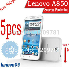 ultra-clear lenovo  a850 LCD protective film.5pcs Android Phone Lenovo  A850 Screen Protector.Free Shipping cell phones film