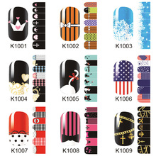 1Pack 14pc Snakeskin Colorful Sexy Bowknot Pattern Water Decals Transfer Stickers on nails Nail Art Fingernails