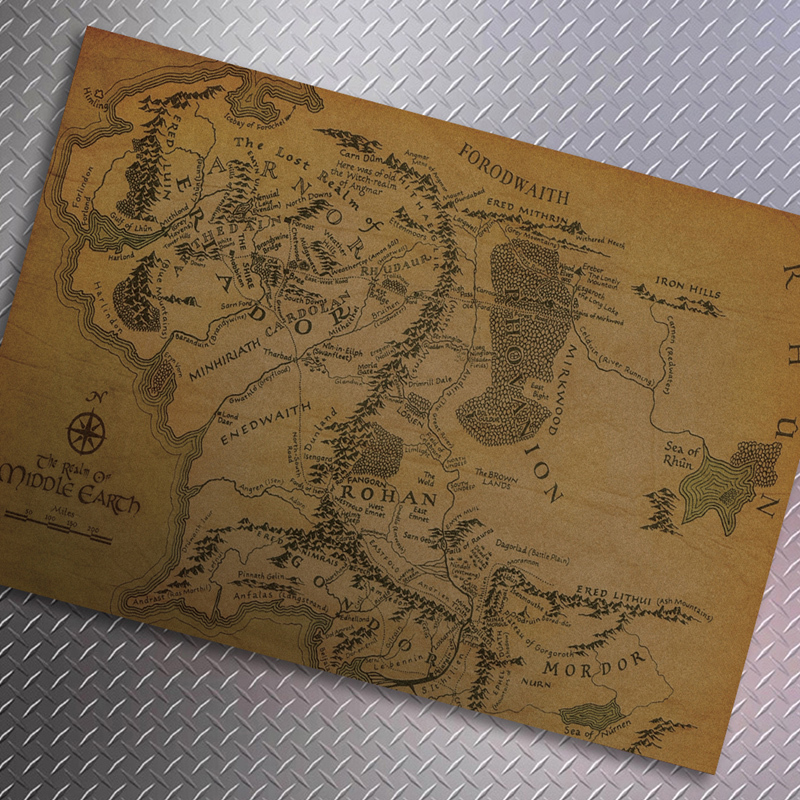 Map of Middle Earth Lord of Rin...
