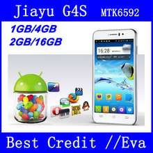 Free Shipping Original Jiayu G4s cell phones 2GB RAM 16GB ROM MTK6592 Octa Core 1.7Ghz Android 4.2 JY-G4 white black/Eva