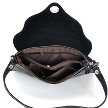 Black Women Genuine Leather Messenger Handbag Bolsas Femininas Fashion Lady Interior Slot Pocket Handbag Messenger Bags