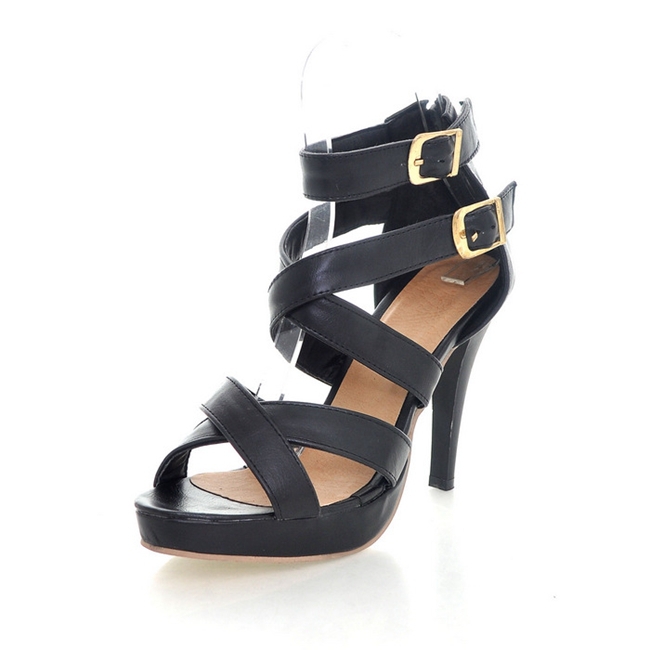2014 New Arrival Big Size 30 43 Black Beige Fashion Sexy Casual Rubber High Heels Summer