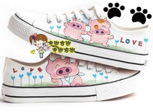 Hand-painted shoes women’s shoes single shoes graffiti shoes mcdull