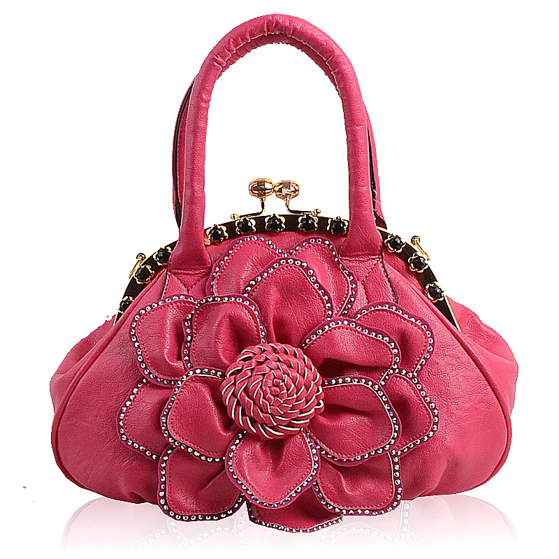 2014 Women's Spring Handbag Rose Big Flower Bag Fashionable Casual