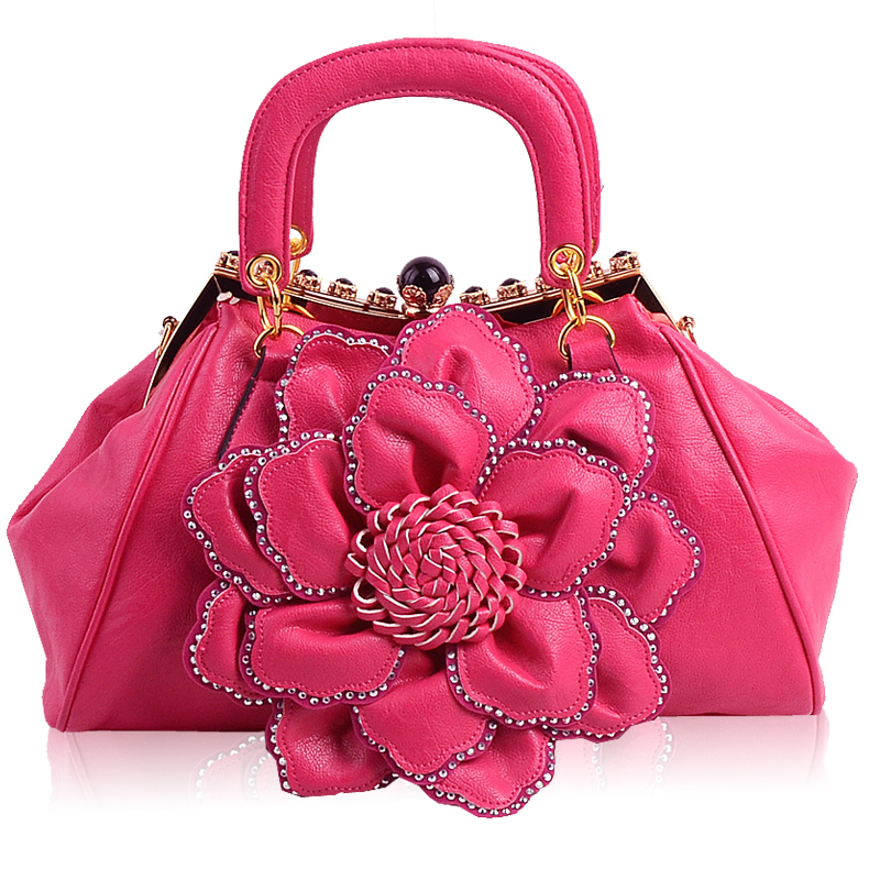 2014 Women's Spring Handbag Rose Big Flower Bag Fashionable Casual