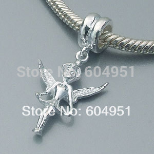1PCS lot 925 Sterling Silver Guardian Angel Dangle Charms for Easter Fits Pandora Style DIY Bracelets