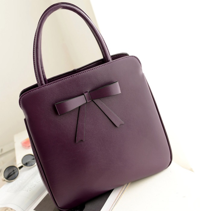 2015 full genuine leather cowhide bow sweet women s handbag shoulder bag big bags gentlewomen