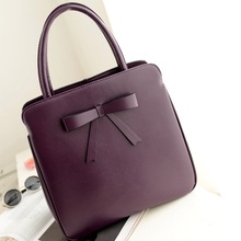 2013 full genuine leather cowhide bow sweet women’s handbag shoulder bag big bags gentlewomen