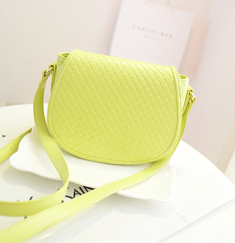 Bags 2014 female fashion candy vintage women s handbag woven bag cowhide one shoulder cross body