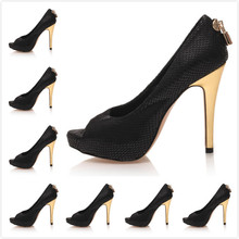 2014 Women’s Black Snake Print Genuine Leather Peep Toe Spring/Autumn Sandals,Lady 12cm High Heel Wedding Party Pumps,Sexy Shoes